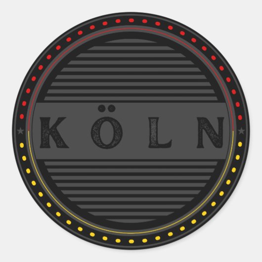 Sticker Rond Köln City Pride Emblem – German Identity (Devant)