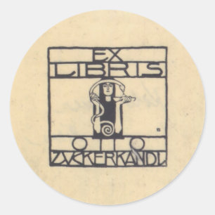 Sticker Rond Koloman Moser - Exlibris pour Otto Zuckerkandl