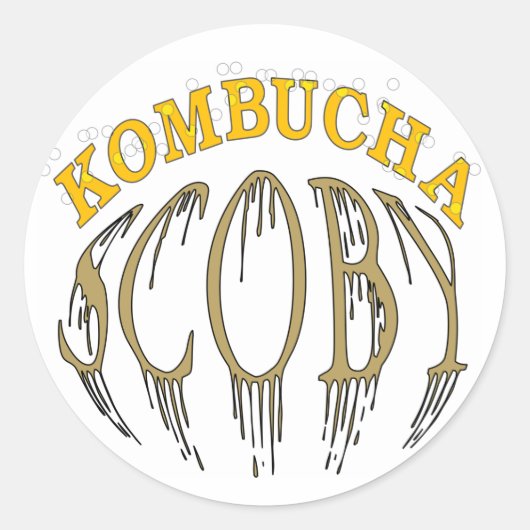 Sticker Rond Kombucha Scoby (Devant)