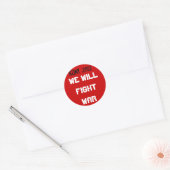 Sticker Rond Kony 2012 - Nous allons combattre (Enveloppe)