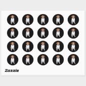 Sticker Rond Kooikerhondje (Feuille)