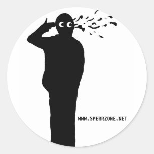 Sticker Rond Kopfschuss
