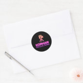 Sticker Rond Korman Productions YouTube Channel Pink Logo Carre (Enveloppe)