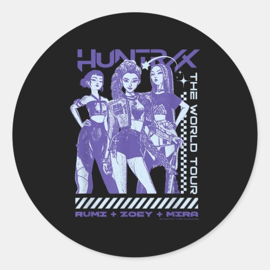 Sticker Rond Kp Demon Hunters Halloween Huntrix The World Tour (Devant)