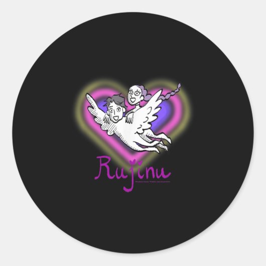 Sticker Rond Kp Demon Hunters Halloween Rujino Chip Jinu And Ru (Devant)