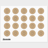 Sticker Rond Kraft Baked with Love (Feuille)