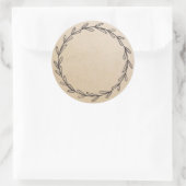 Sticker Rond Kraft Blank Hand Drake Wreath Jar (Sac)