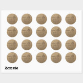 Sticker Rond Kraft boulangerie cupcakes et sucreries maison (Feuille)