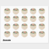 Sticker Rond Kraft Christmas Cookie Box Label Gingerbread (Feuille)