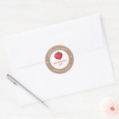 Sticker Rond Kraft Étaler L'Amour Fraise Jam Mariage Favoriser (Enveloppe)