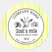 Sticker Rond Kraft Goat's Milk Soap Label | Goat Logo (Devant)