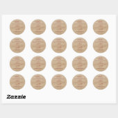 Sticker Rond Kraft - Instructions d'extraction de vanille maiso (Feuille)