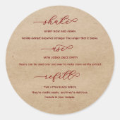 Sticker Rond Kraft - Instructions d'extraction de vanille maiso (Devant)