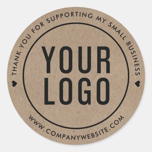 Sticker Rond Kraft Merci Pour Aider Ma Petite Entreprise (Devant)