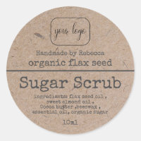 Kraft Paper Sugar Scrub Ajouter Votre Logo