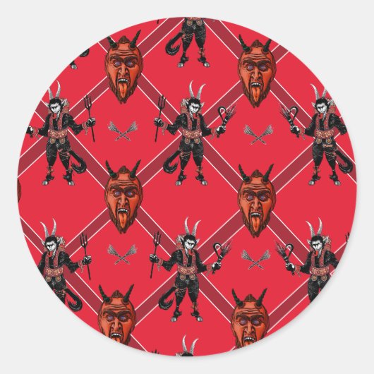 Sticker Rond Krampus box design (Devant)