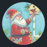 STICKER ROND KRIS KRINGLE & CARDINALS CHRISTMAS PÈRE NOËL STICK<br><div class="desc">TOUJOURS AMI,  KRIS KRINGLE PARTAGE SES TWEETS. Tôle BÂTIMENTS DE NOËL,  Tour *Personnaliser ... Rechercher Les Articles Correspondants Susan Brack Design</div>