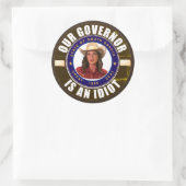 Sticker Rond Kristi Noem est un idiot (Sac)