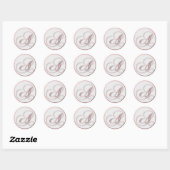 Sticker Rond KRW - A - Sceau monogramme (Feuille)