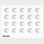 Sticker Rond KRW - C - Sceau de monogramme celtique (Feuille)
