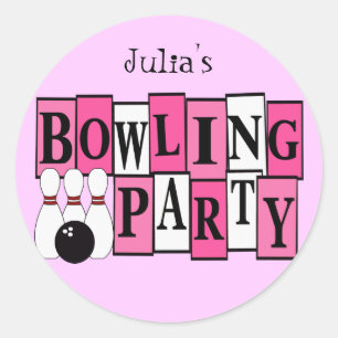 Sticker Rond KRW Custom Bowling fête d'anniversaire