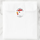 Sticker Rond KRW Custom Funny Chicken Dance Mariage (Sac)