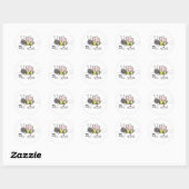 Sticker Rond KRW Cute Bee Mine Valentine (Feuille)