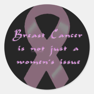 Sticker Rond KRW Pink Ribbon Walk Hommes Noir
