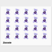 Sticker Rond KRW Purple Teddy (Feuille)