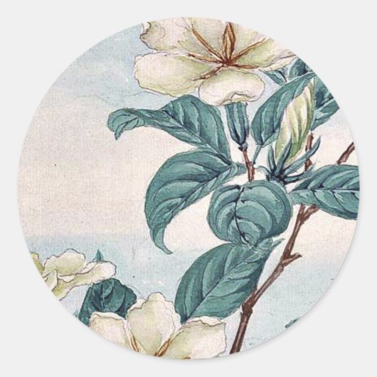 Sticker Rond Kuchi nashi - cape jasmine / par Megata Morikaga U (Devant)
