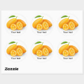 Sticker Rond Kumquats (Feuille)