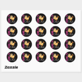 Sticker Rond Kung Fu Chick (Feuille)