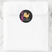 Sticker Rond Kung Fu Chick (Sac)