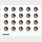 Sticker Rond Kung Fu Tiger Fighter Inspirational Keepsaké (Feuille)
