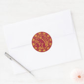 STICKER ROND KUNG HEI FAT CHOI – LE RAT (Enveloppe)