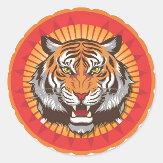 STICKER ROND KUNG HEI GRAS CHOI - LE TIGER (Devant)