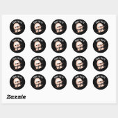 Sticker Rond Kung Toe-fu Funny Big Toe Pun Fond de teint sombre (Feuille)