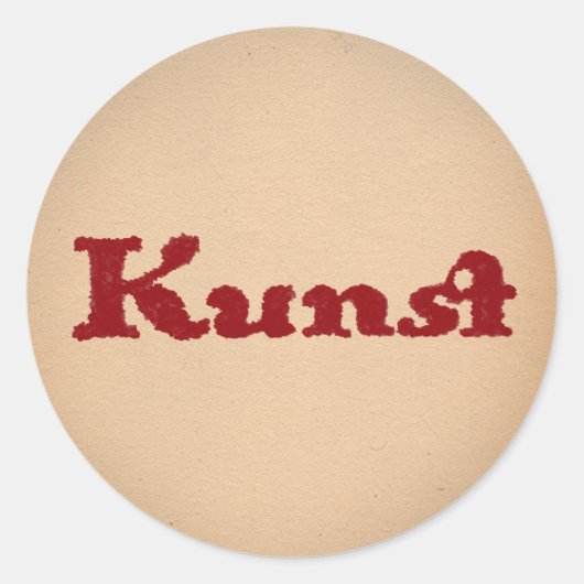 Sticker Rond Kunst en rouge (Devant)