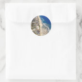 Sticker Rond Kure Beach Caroline du Nord (Sac)