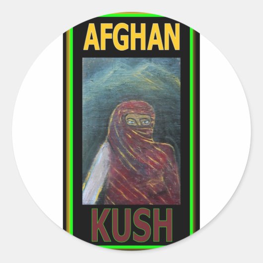 STICKER ROND KUSH AFGHAN (Devant)