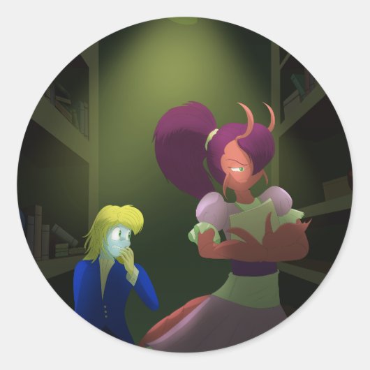 Sticker Rond Kuzoura et la langouste (Devant)