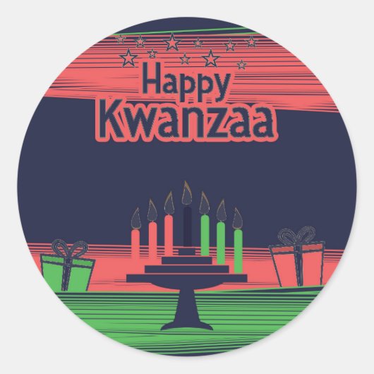 Sticker Rond Kwanzaa (Devant)