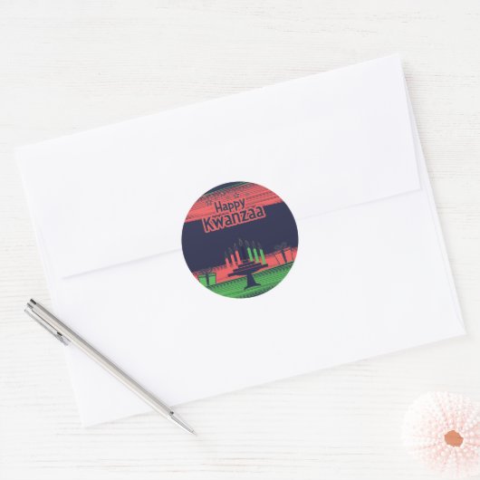 Sticker Rond Kwanzaa (Enveloppe)