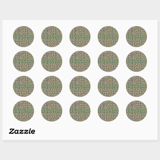 Sticker Rond Kwanzaa (Feuille)