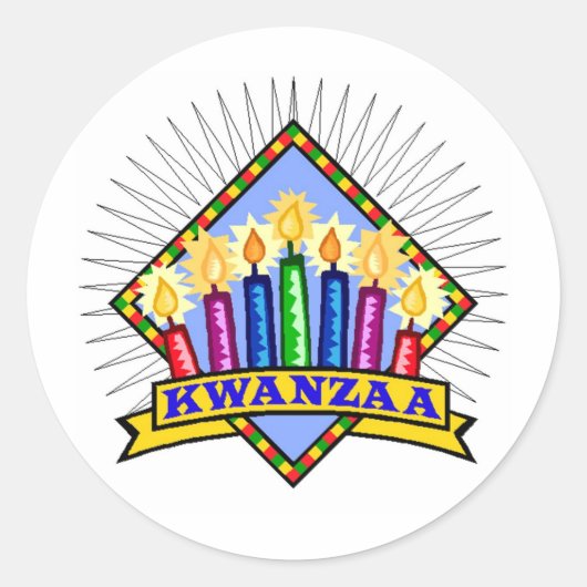 Sticker Rond Kwanzaa (Devant)