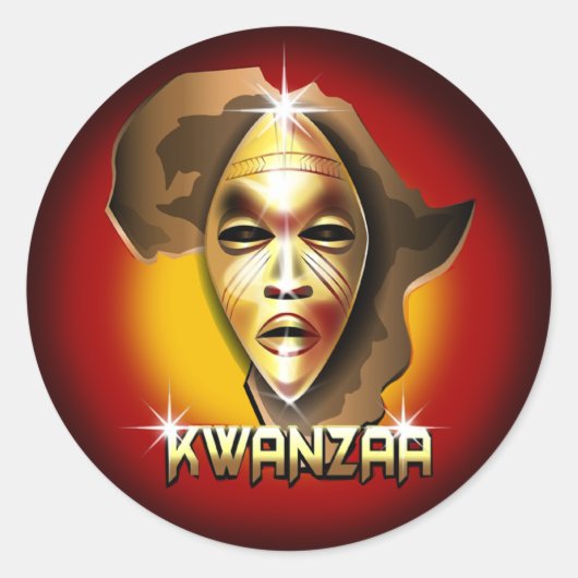 Sticker Rond Kwanzaa (Devant)