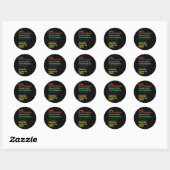 Sticker Rond Kwanzaa 7 Principes African American Black Pride (Feuille)