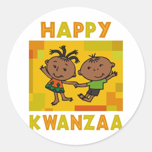 Sticker Rond Kwanzaa heureux (Devant)