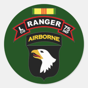 Sticker Rond L Co, soixante-quinzième régiment d'infanterie -