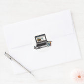 Sticker Rond L est pour ordinateur portable (Enveloppe)